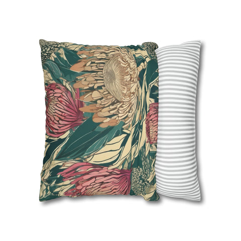 South African Protea Spun Polyester Pillowcase -Pillow not included