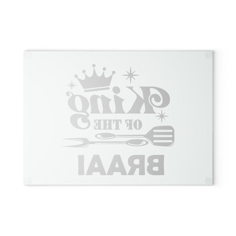 Glass Cutting Board South African King of the Braai