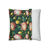 South African Protea Spun Polyester Pillowcase - Shipped from UK/USA/AUS