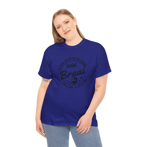 Personalised Braai shirt - add your own name  Shirt,  Afrikaans / Braai Unisex Heavy Cotton Tee