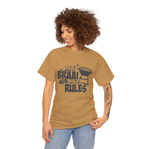 South African My Braai My Rules Unisex Heavy Cotton T-shirt