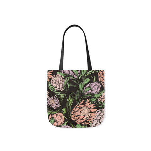 South African Protea Polyester Canvas Tote Bag