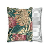 South African Protea Spun Polyester Pillowcase -Pillow not included