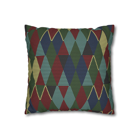 South African Ethnic Print Spun Polyester Pillowcase - Shipped from UK/USA/AUS