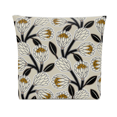 South African Protea Cotton Cosmetic Bag