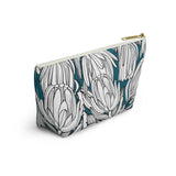 South African Protea Make up bag, Pencil Case Accessory Pouch w T-bottom