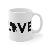 Love Africa map 11oz Coffee Mug ( 1 mug shows 2 sides)