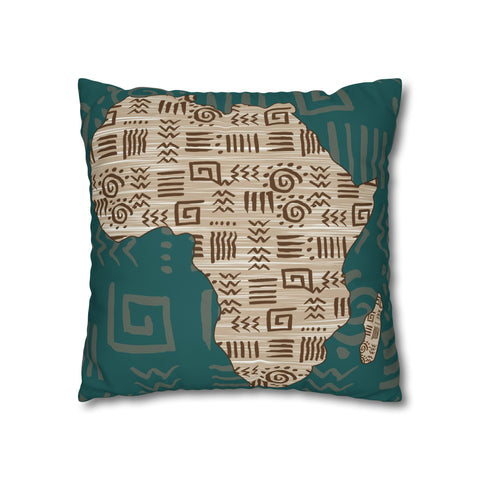 Africa Map Pillowcase Cover only - no filling is included