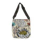 South African  Protea Tote bag African print design Protea Adjustable