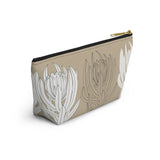 South African Protea Make up bag, Pencil Case Accessory Pouch w T-bottom