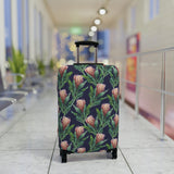 South African Protea Floral Custom Designed Luggage Cover Modern Luggage Protector Suitcase Cover, Carry on luggage Wrap, luggage Cover