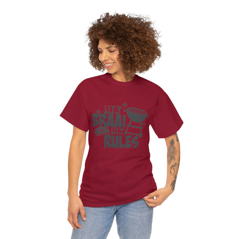 South African My Braai My Rules Unisex Heavy Cotton T-shirt