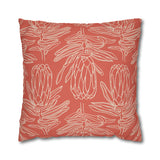 South African Protea Spun Polyester Pillowcase - Shipped from UK/USA/AUS