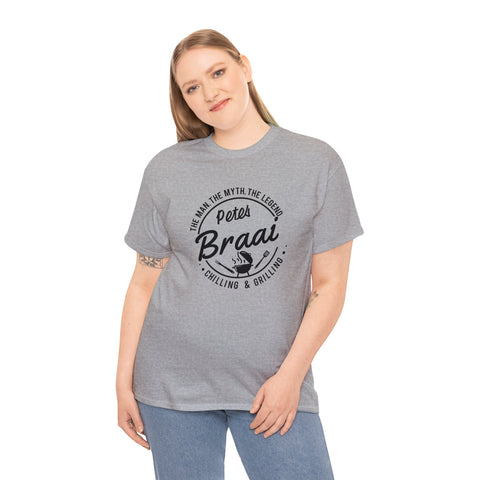 Personalised Braai shirt - add your own name  Shirt,  Afrikaans / Braai Unisex Heavy Cotton Tee