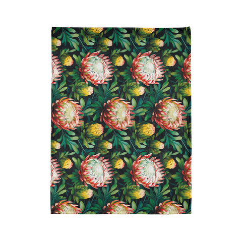 South African Protea Soft Polyester Blanket