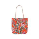 South African Protea Polyester Canvas Tote Bag