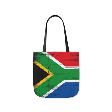 South African Flag Polyester Canvas Tote Bag