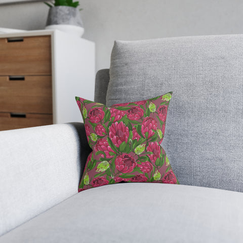 South African Protea Square Pillow