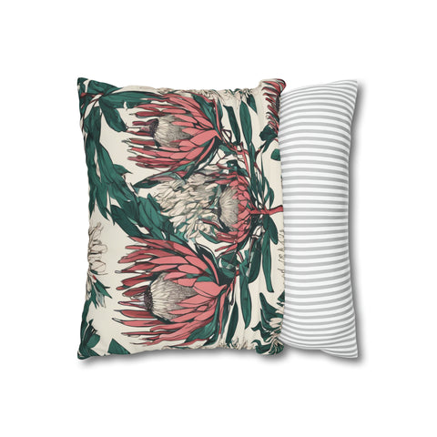 South African Protea Spun Polyester Pillowcase -Pillow not included