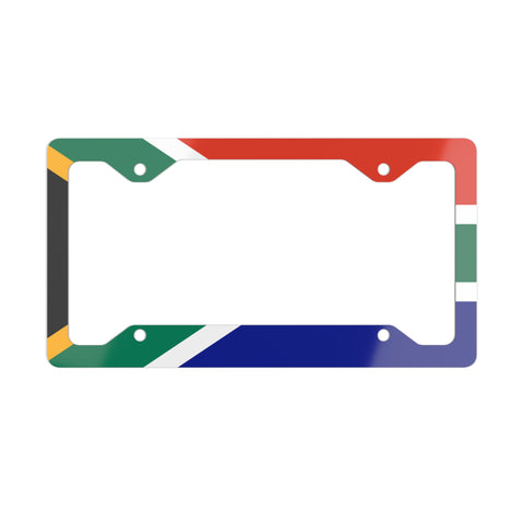 South African Flag- Printed in the USA  Metal License Plate Frame