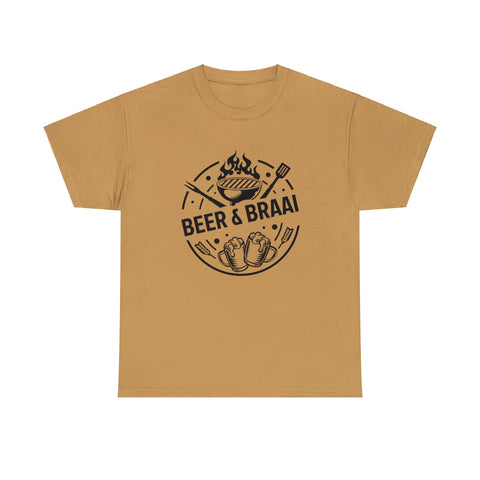 South African Beer & Braai Shirt,  Afrikaans / Braai Unisex Heavy Cotton Tee