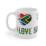 I Love South African Flags 11oz Coffee Mug