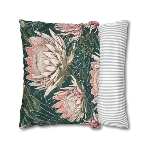 South African Protea Spun Polyester Pillowcase -Pillow not included