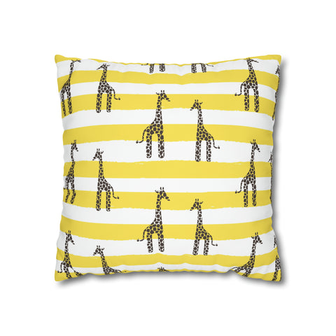 African Giraffe stripe yellow Pillowcase Cover only - no filling is included