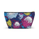 South African Protea Make up bag, Pencil Case Accessory Pouch w T-bottom