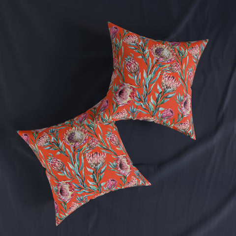 South African Protea Square Pillow