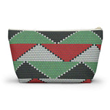 South African Ethnic Print Make up bag, Pencil Case Accessory Pouch w T-bottom