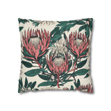 South African Protea Spun Polyester Pillowcase -Pillow not included