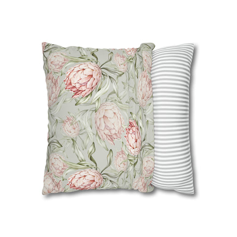 South African Protea Spun Polyester Pillowcase- Shipped from UK/USA/AUS