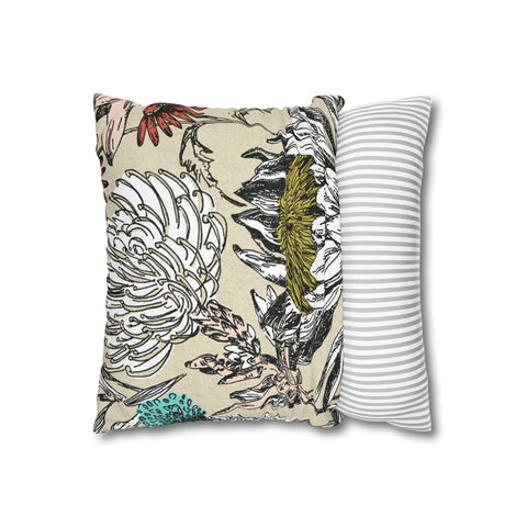 South African Protea Spun Polyester Pillowcase - Shipped from UK/USA/AUS