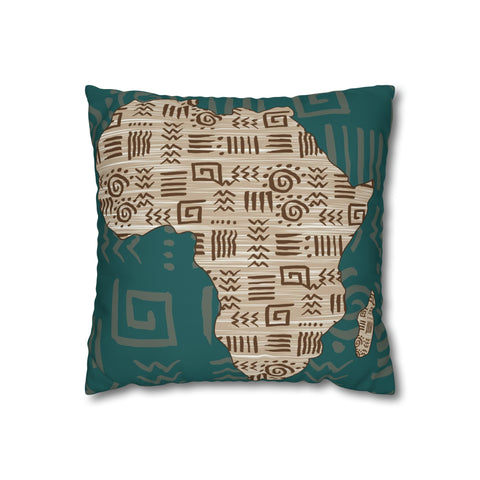 Africa Map Pillowcase Cover only - no filling is included