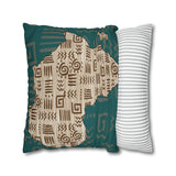 Africa Map Pillowcase Cover only - no filling is included