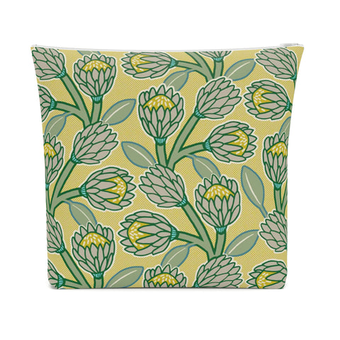 South African Protea Cotton Cosmetic Bag