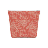 South African Protea Cotton Cosmetic Bag