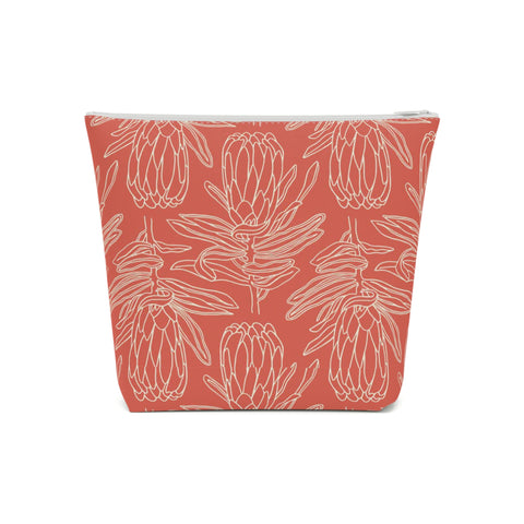 South African Protea Cotton Cosmetic Bag