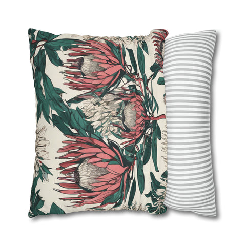 South African Protea Spun Polyester Pillowcase -Pillow not included