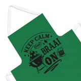 Keep Calm and Braai On  Dad's Braai apron South African Cotton Apron