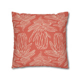 South African Protea Spun Polyester Pillowcase - Shipped from UK/USA/AUS