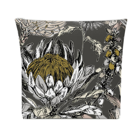 South African Protea Cotton Cosmetic Bag