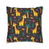 Kids Nursery African safari animals Giraffe Pillowcase Cover only - no filling is included