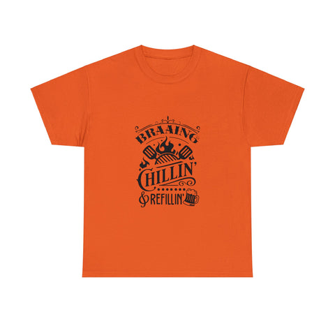 South African Braaing Chilling Relaxing Shirt,  Afrikaans / Braai Unisex Heavy Cotton Tee