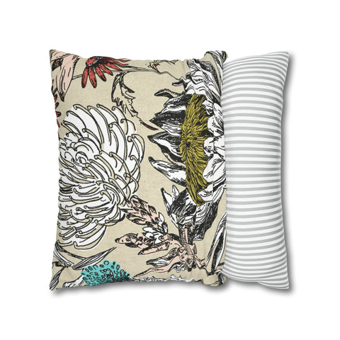 South African Protea Spun Polyester Pillowcase - Shipped from UK/USA/AUS