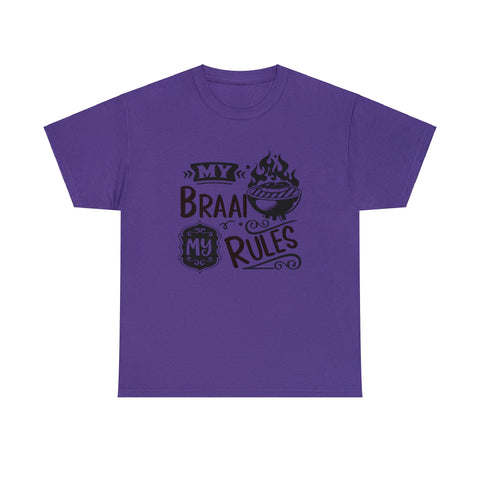 South African My Braai My Rules shirt,  Afrikaans / Braai Unisex Heavy Cotton Tee