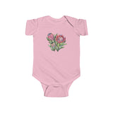 South African Protea - Infant Fine Jersey Bodysuit Protea Dispatched from UK