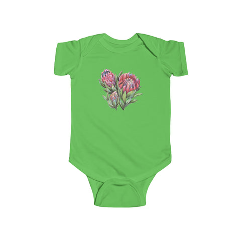 South African Protea - Infant Fine Jersey Bodysuit Protea Dispatched from UK