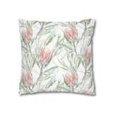 South African Protea Spun Polyester Pillowcase - Shipped from UK/USA/AUS